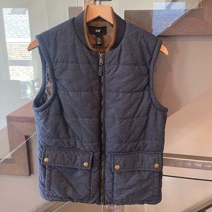 H&M Puffer Vest Navy Blue & Tan